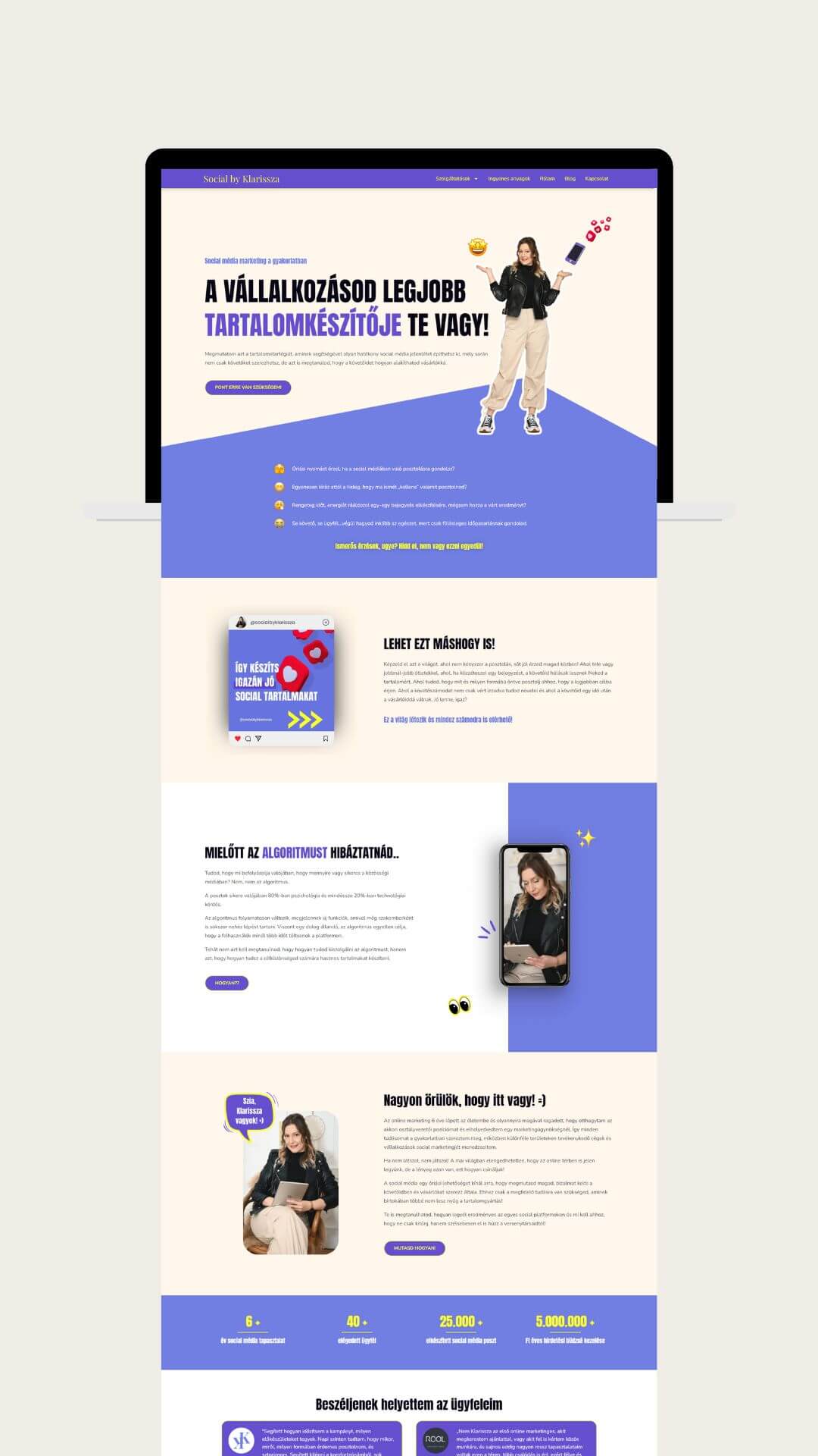 Social by Klarissza weboldal