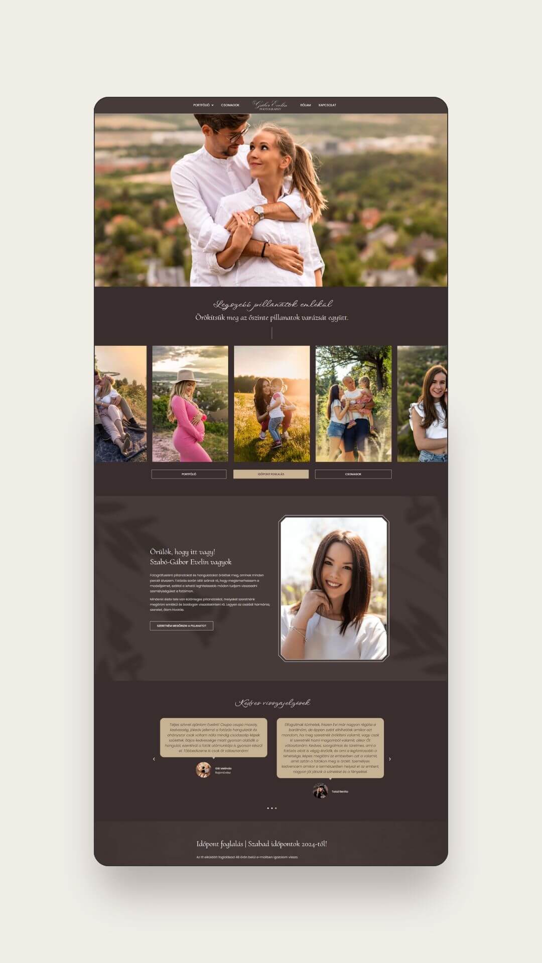 Evi Photography weboldal